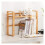 Natural Wood Bookshelf Organizer, Multipurpose Small Bookcase Display Rack, Compact SpaceSaving Design, Size 2 5