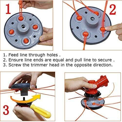 Universal Replacement Head for Weed Eater 2in1 Line Blade Design Quick Reload Durable Universal Fit 1Pc 1