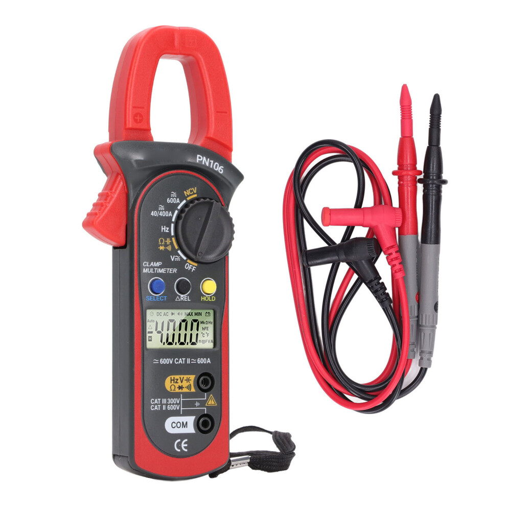 Pn106 40-600A Clamp Meter 30Mm Jaw Lcd Black 8731393654335