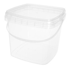 Plastic Storage Bucket with Lid and Handle, Compact Water Container for Garden, Pet Food and Home Use