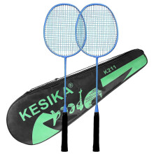 (a pair of rackets, Blue) Training Badminton Racket Physical Education Exercise Sports Equipment