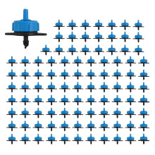 Drip Irrigation Emitters 8L Pressure Compensating Drippers 100 Pack for Precise Water Control in Gardens