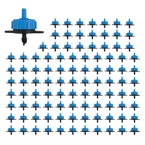 Drip Irrigation Emitters 8L Pressure Compensating Drippers 100 Pack for Precise Water Control in Gardens