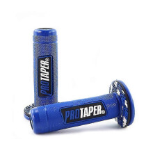 (blue) Motorcycle Handle Grips Motocross Protaper Grip Handlebar Dirt Pit Bike 7/8" Handlebar Rubber Gel Dual Density Mx Grips