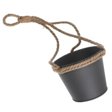 Hanging Flower Pot Basket, Handwoven Jute Rope Wall Planter for Indoor Outdoor Rustic Home Décor
