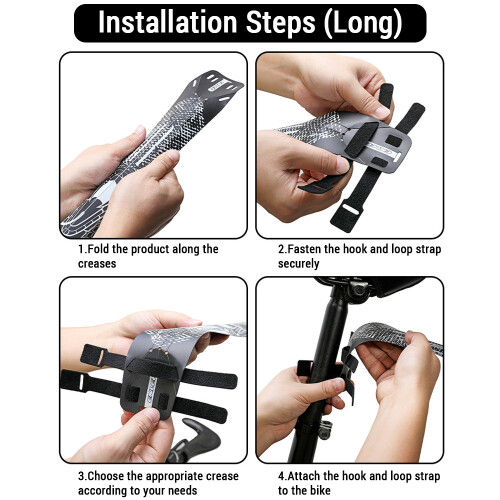 Foldable Front & Rear Mud Guards for MTB 53x6cm