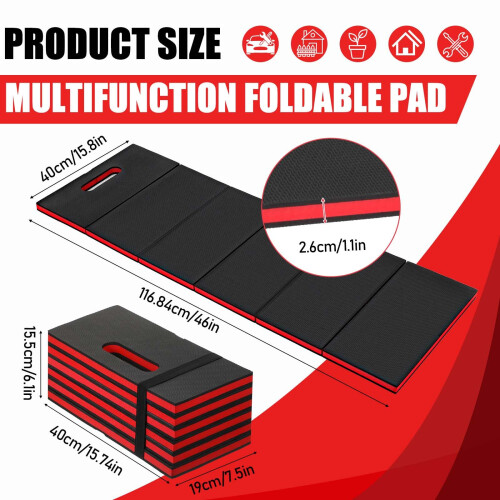 Extra Thick Foldable Kneeling Pad with Handle, Durable EVA Foam Mat for Gardening, Workshop, Camping 2