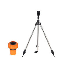 360 Rotating Garden Sprinkler with Adjustable Tripod Base, 1 Inch Quick Connect Lawn Irrigation Sprinkler