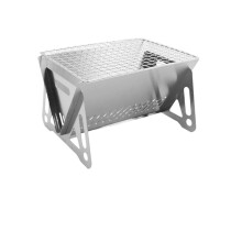 Large Portable Charcoal Grill Foldable Stainless Steel BBQ for Camping and Outdoor Cooking