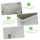 Light Grey Set of 4 Rectangular Window Flower Boxes with Drainage Trays for Balcony and Patio 5