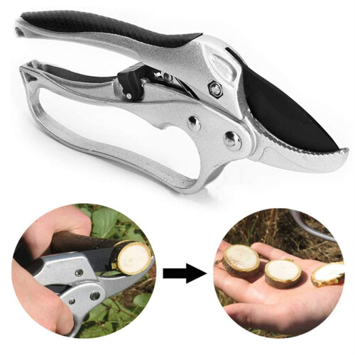 Ratcheting Pruning Shears Heavy Duty Garden Pruning Tool with Ergonomic Rubber Grip and Sharp Blade 1