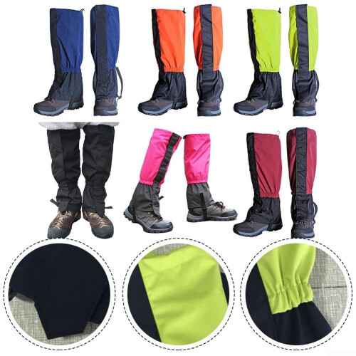 Waterproof Hiking Gaiters for Boots with Durable Nylon Construction and Adjustable Secure Fit Orange 2