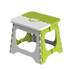Folding Step Stool with Handle, Heavy Duty Plastic Stool for Home and Camping, 300lb Load Capacity