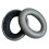 Coussinets d'oreille de remplacement-cuir d'agneau marron gris 1
