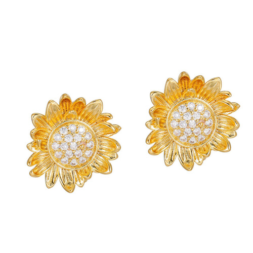 Attache d'oreille antidérapante en forme de fleur d'étoile-Or