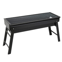 Portable Camping BBQ Grill, Foldable Heavy Duty Charcoal Grill for Outdoor Picnic and Backyard Cooking