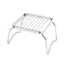 Stainless Steel Portable Camping Grill, Foldable BBQ with Large Cooking Capacity for Outdoor Use