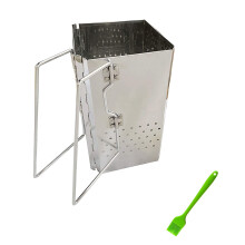 Foldable Stainless Steel Portable Camping Stove with Efficient Airflow for Outdoor BBQ and Picnic