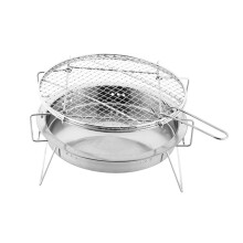 Portable Folding BBQ Grill Stainless Steel Compact Design for Camping Picnic and Outdoor Cooking