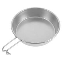 Stainless Steel Camping Bowl with Handle, Collapsible Dinnerware, Durable Stackable Outdoor Use