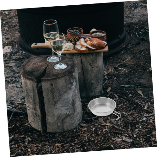 Stainless Steel Camping Bowl with Handle, Collapsible Dinnerware, Durable Stackable Outdoor Use 1