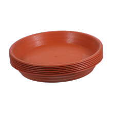 6pcs Plant Saucer Tray Heavy Duty Plastic Drip Tray for Indoor Outdoor Pots Red Reusable