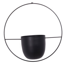 Nordic Iron Hanging Flower Pot with Minimalist Design, Durable Metal Plant Stand for Home Balcony Decor