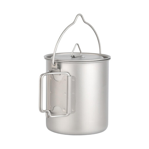 Camping Cookware Set with Quick Heating Lightweight Foldable Handle for Backpacking Hiking 2