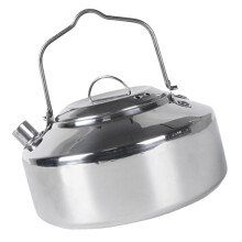 Stainless Steel Camping Kettle with Whistling Boil Alert, Outdoor Travel Teapot for Hiking and Backpacking