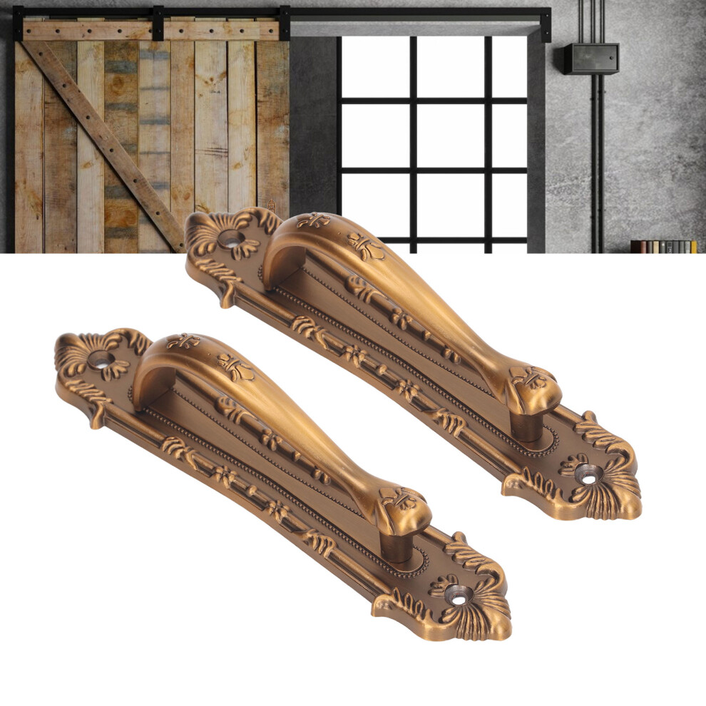 Bronze Surface Mounted Door Handles 2Pcs For Wooden Gate Wardrobes 200Mm 7891393655600