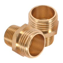 2pcs Brass Garden Hose Quick Connect Fittings, Leak‑Resistant 3/4 GHT to 1/2 NPT Connector Set