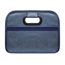 (Navy Blue) Car Trunk Organiser Box Waterproof Foldable for Most Cars