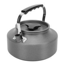 Camping Kettle 1.1L Lightweight Aluminum Outdoor Tea Coffee Pot Fast Boiling with Foldable Handle