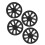 4pcs 18in Matte Black Hubcaps for Model S Plaid 1