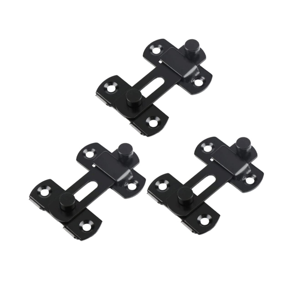 3Pcs Stainless Steel Sliding Door Lock Set, Durable Safety Latch Bolt For Home And Office Security 9351714491464