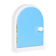Decorative Outlet Cover Door Shape Handcrafted Wood Design for Nursery Kids Room Wall Decor