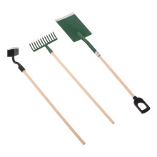 Miniature Garden Tools Set with Realistic Design, Complete Shovel Hoe Rake Kit for Dollhouse Gardens