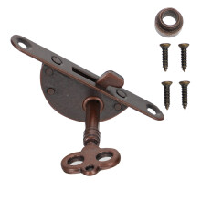 Vintage Cabinet Lock with Key, Antique Retro Design, Durable Zinc Alloy Furniture Door Hardware