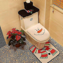 (3) New Cute Christmas Toilet Seat Covers Creative Santa Claus Bathroom Mat Xmas Supplies For Home New Year Navidad Gift Decor 2024