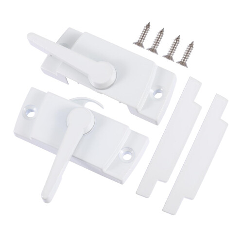 Window Sash Lock 2 Sets Durable Alloy Crescent Style Sliding Window Latch for Vinyl Sash Enhanced Security