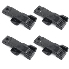 4PCS Black Iron Sliding Window Sash Lock Set with Screws, Durable Replacement for Enhanced Security