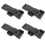 4PCS Black Iron Sliding Window Sash Lock Set with Screws, Durable Replacement for Enhanced Security 1