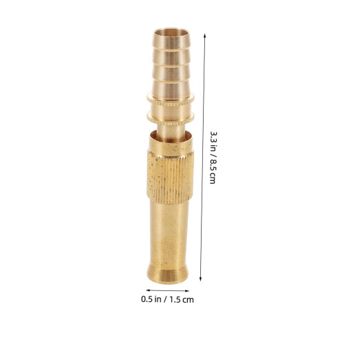 Solid Brass Adjustable Garden Hose Nozzle with Instant Pressure Control, Heavy Duty Twist Spray Head 1