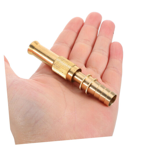 Solid Brass Adjustable Garden Hose Nozzle with Instant Pressure Control, Heavy Duty Twist Spray Head 2