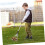 Adjustable Metal Leaf Rake with Telescopic Handle for Lawns, Ergonomic Grip, Durable Head 3