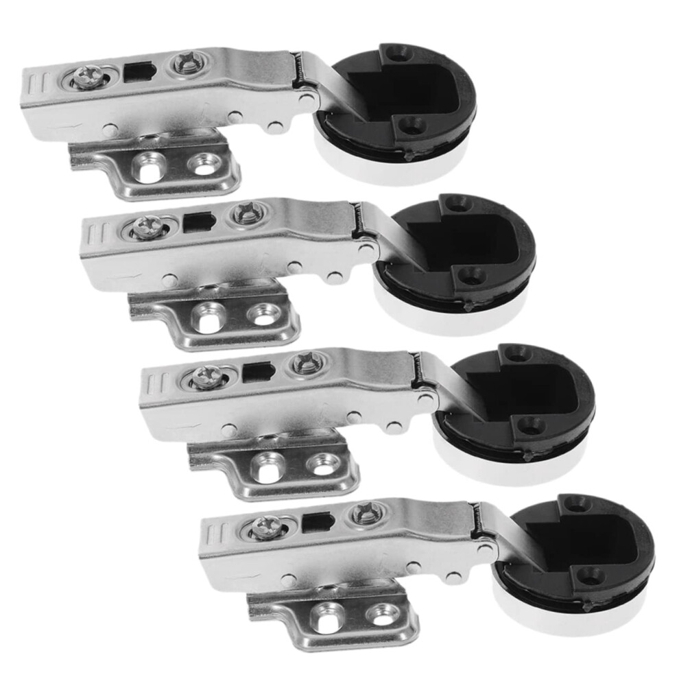 4Pcs Glass Cabinet Hinge With Quiet Damping And Secure Clamp Design For Kitchen Cabinets 9771547868040
