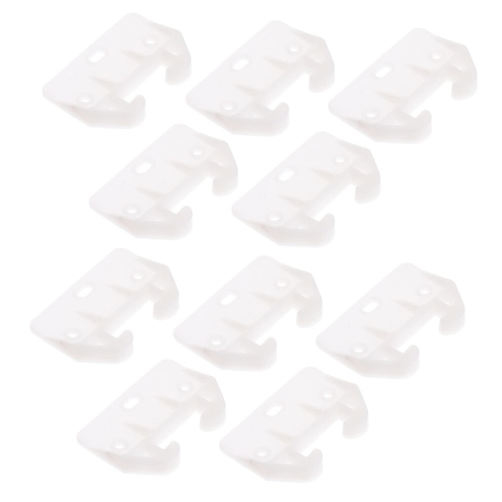 10 Pack Plastic Drawer Slide Glides Replacement For Cabinets And Dressers White Durable Design 9330225343257