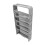 Gray 5-Tier Book Rack, 70.6x37x10 cm, Capacity 2