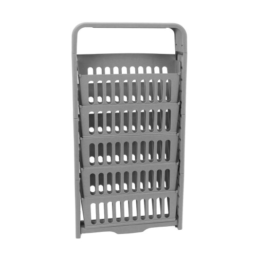 Gray 5-Tier Book Rack, 70.6x37x10 cm, Capacity 2