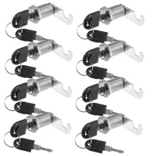 16 Sets Keyed Alike Cabinet and Drawer Lock Heavy Duty Iron Security Lock for Mailbox Cupboard Office